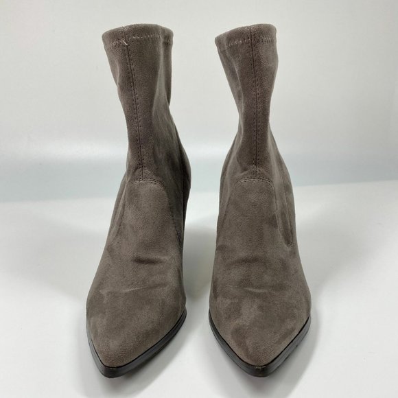 Donald J. Pliner Womens Vinca Gray Suede Stacked Heel Pull On Ankle Boot Sz 6.5M - Picture 5 of 12